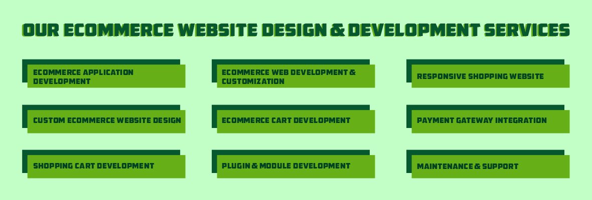 Our Services Under Ecommerce Web Design